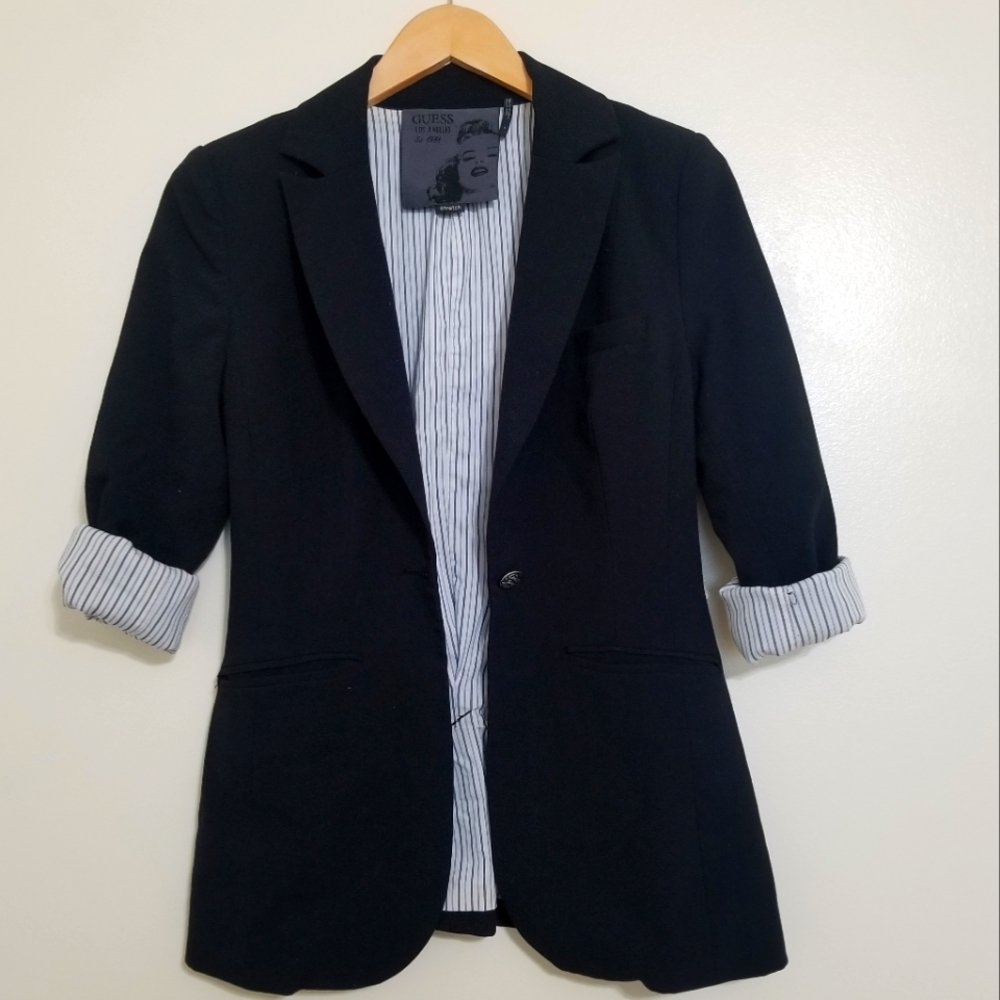 Guess Black, single button Blazer - Size Small